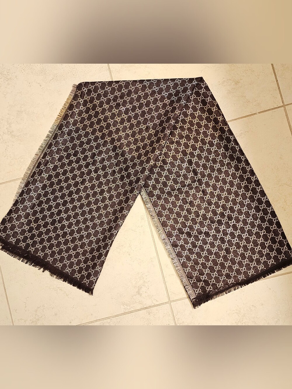 GUCCI Monogram Shimmer Scarf